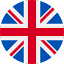 Drapeau du Royaume-Uni, l'Union Jack, affiché dans une forme circulaire. Ses croix rouges et blanches se superposent sur un fond bleu marine.